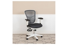 skyline-decor-mid-back-office-chair-with-adjustable-arms-white-frame-dark-gray