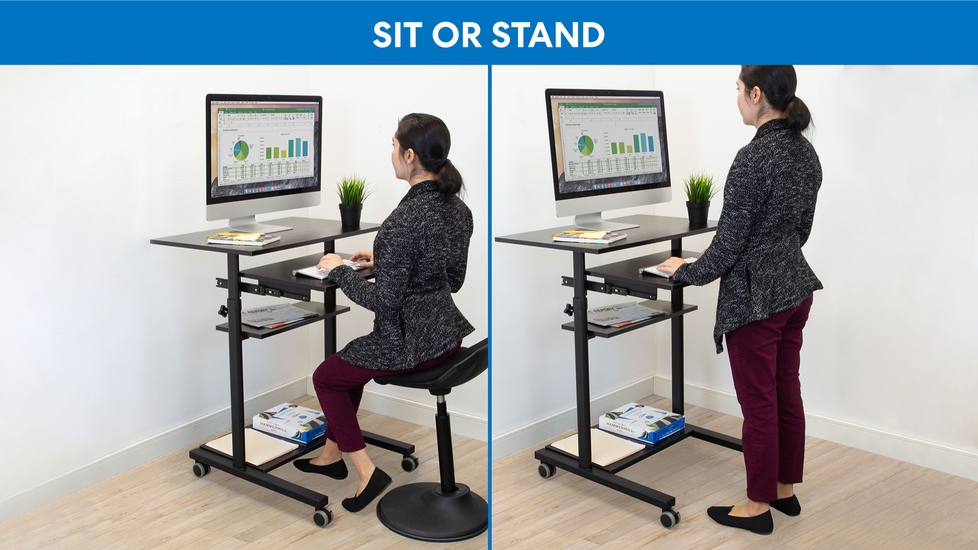 Mobile standing chair deals