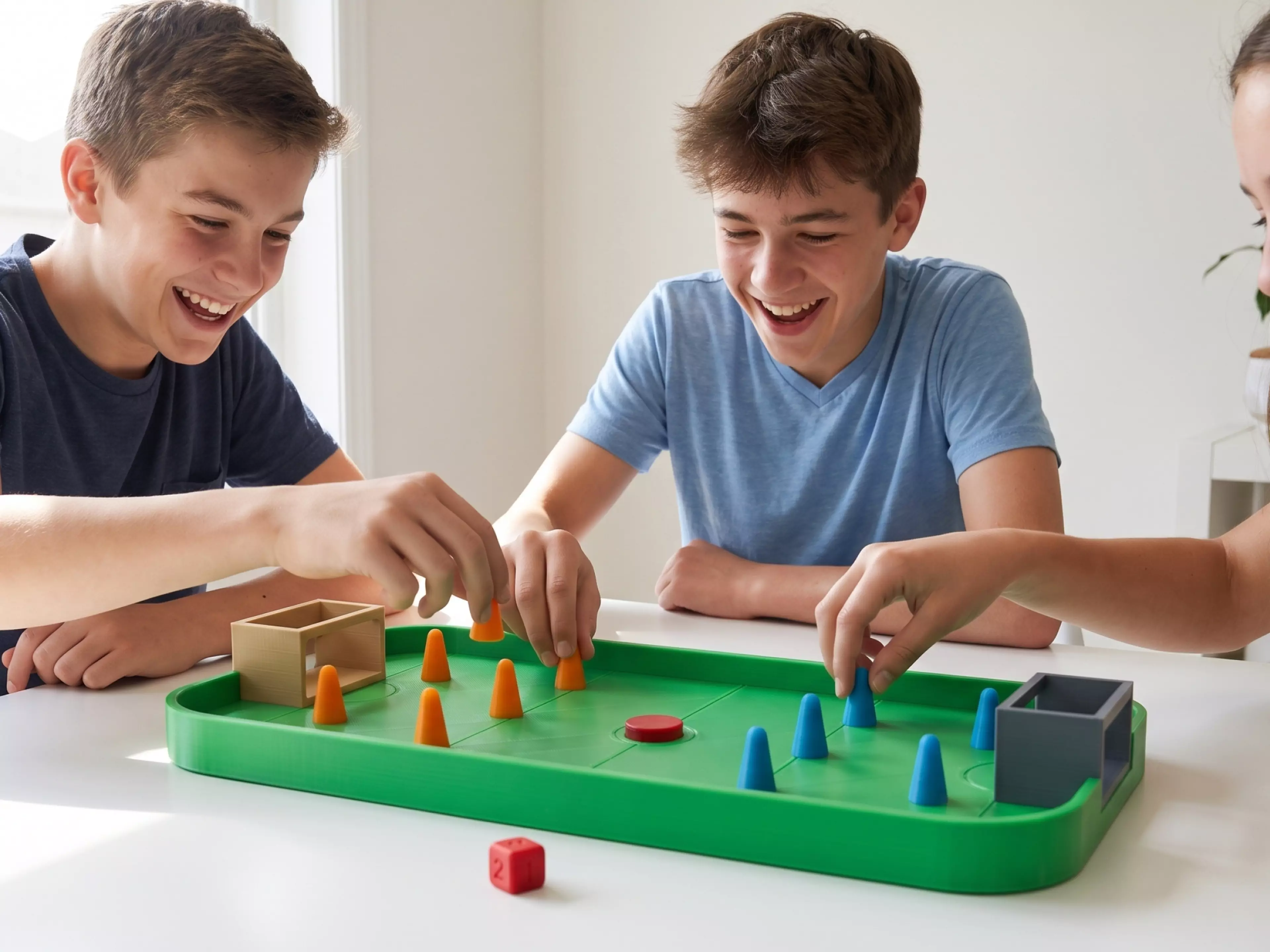 Tabletop Hockey Game Kit: One Laminated-look Rink Board with Integrated Pin Hole