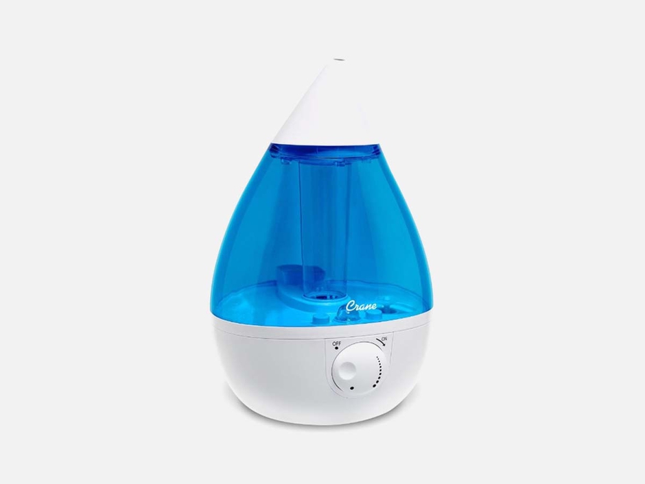 Crane USA Drop Cool-Mist Humidifier, 1 Gal. - Blue & White