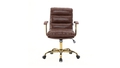 skyline-decor-padded-leather-office-chair-polished-gold-steel-frame-brown - Autonomous.ai