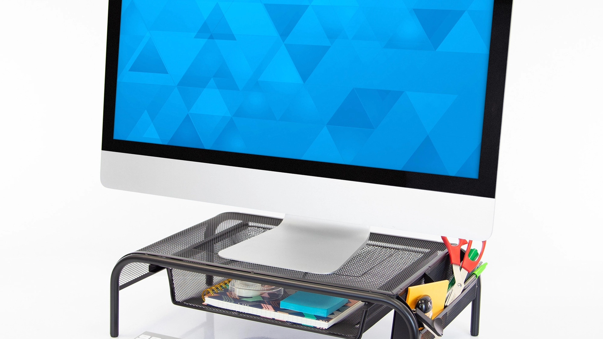 Mount-It! Metal Mesh Computer Monitor Stand with Pullout Drawer