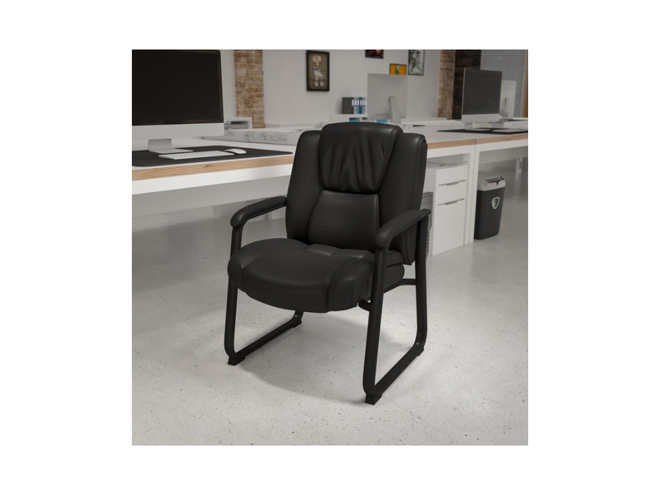 Skyline Decor Black LeatherSoft Side Chair