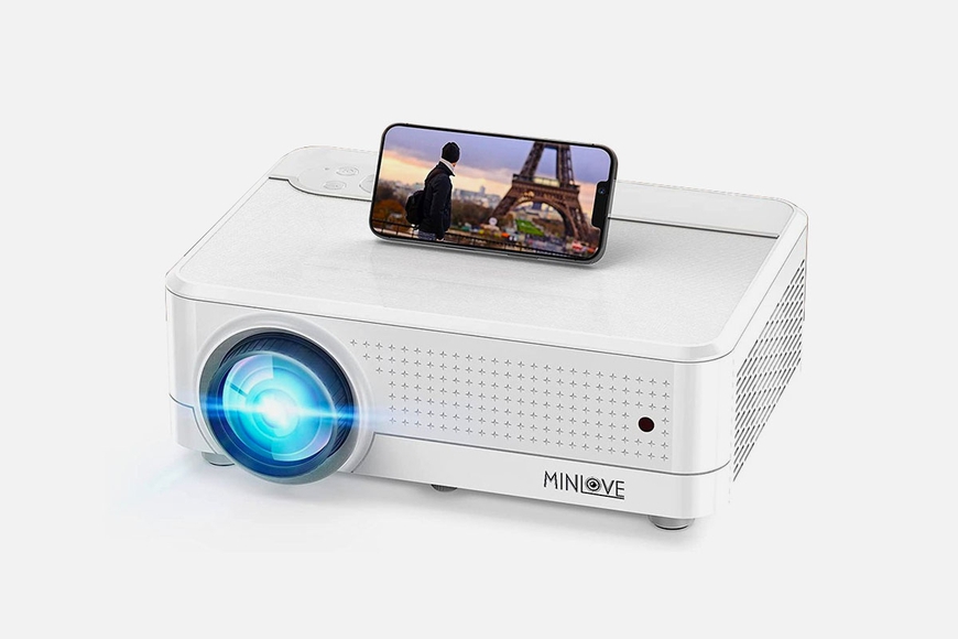 Kerdom Wifi + Bluetooth Projecter: 1080p Native Player