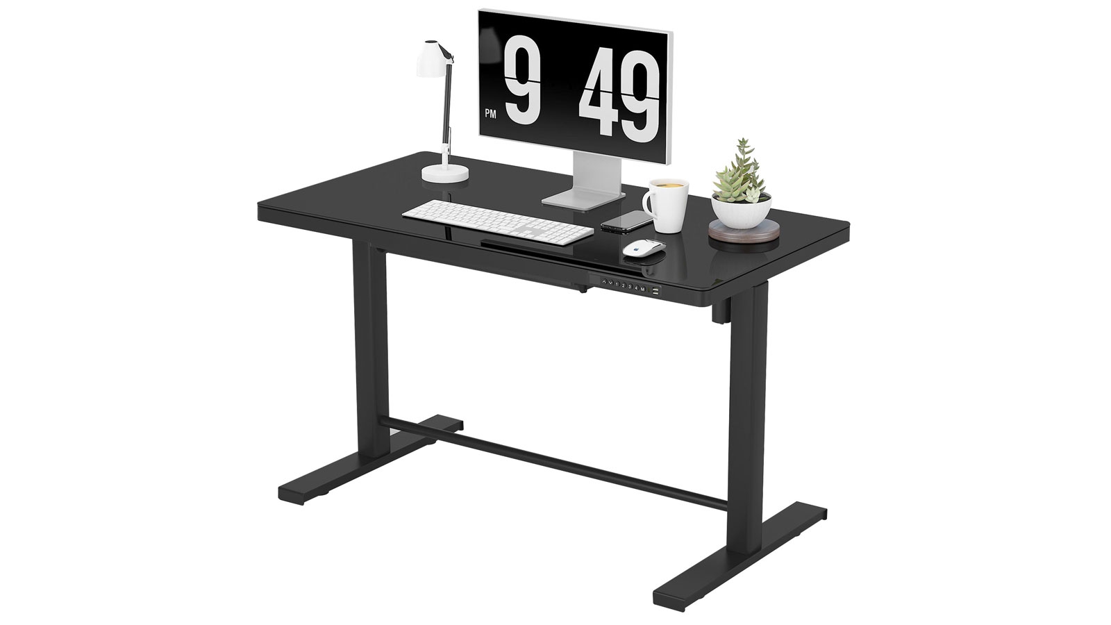 Standing Desk Sit Stand Desk USB Charging Height Adjustable