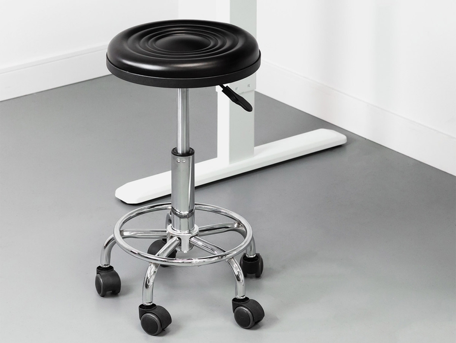 Mount-It! Height Adjustable Stool with Wheels