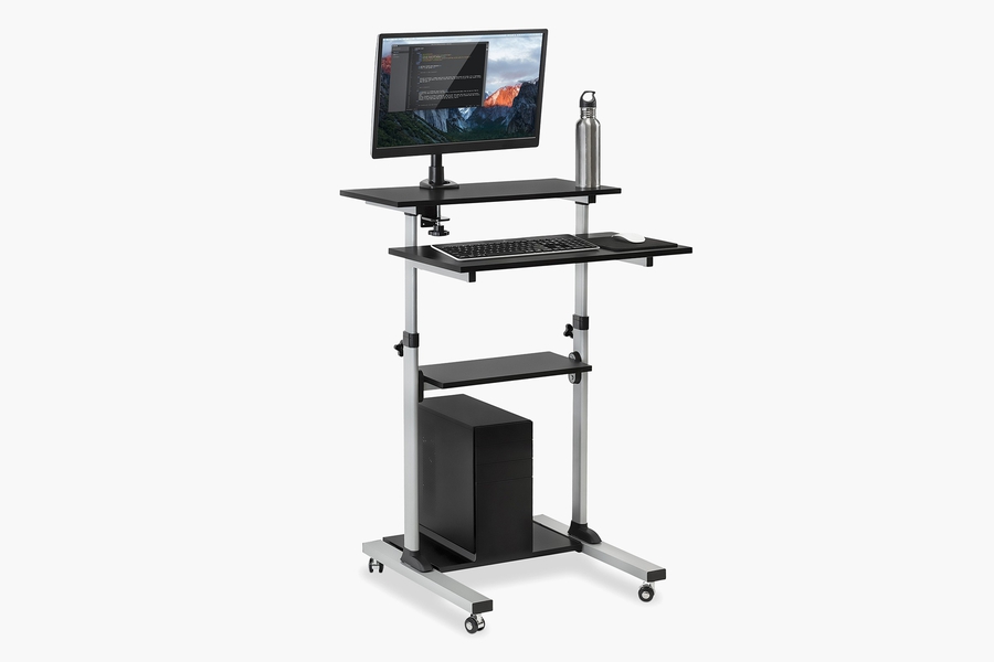 Rolling Computer Work Station with Monitor Mount by Mount-It!