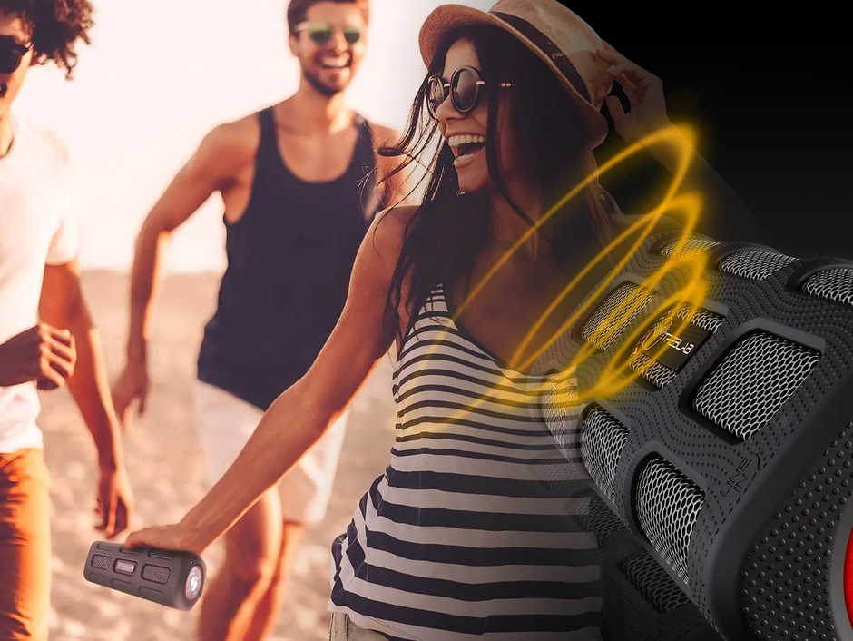 TREBLAB FX100 Portable Outdoor Bluetooth Speaker: IPX4 Water Resistance