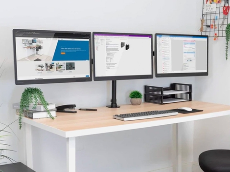 Mount-It! Fully Adjustable Triple Computer Monitor Mount