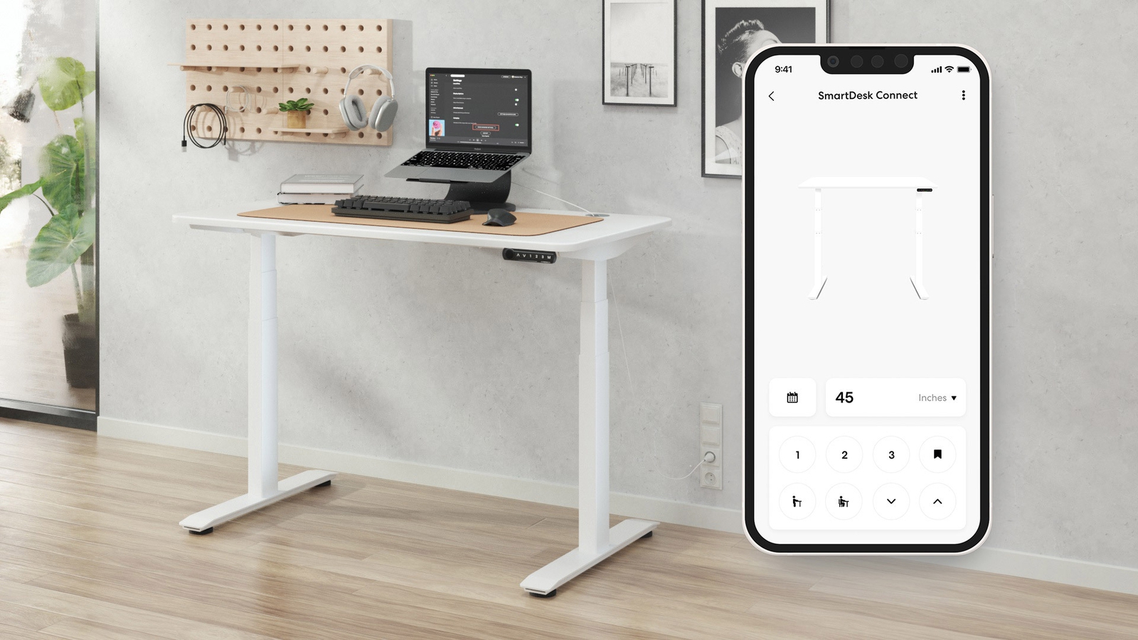 SmartDesk Connect Home office desk with advanced app controls