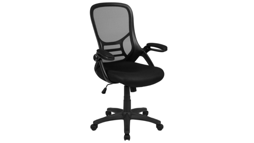 Skyline Decor High Back Office Chair with Black Frame: Flip-up Arms - Autonomous.ai
