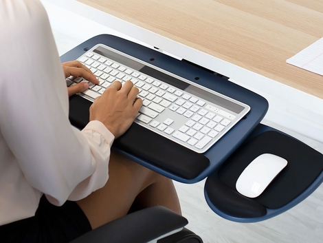 Mount-It! Under Desk Keyboard Platform With Wrist Rest Pad
