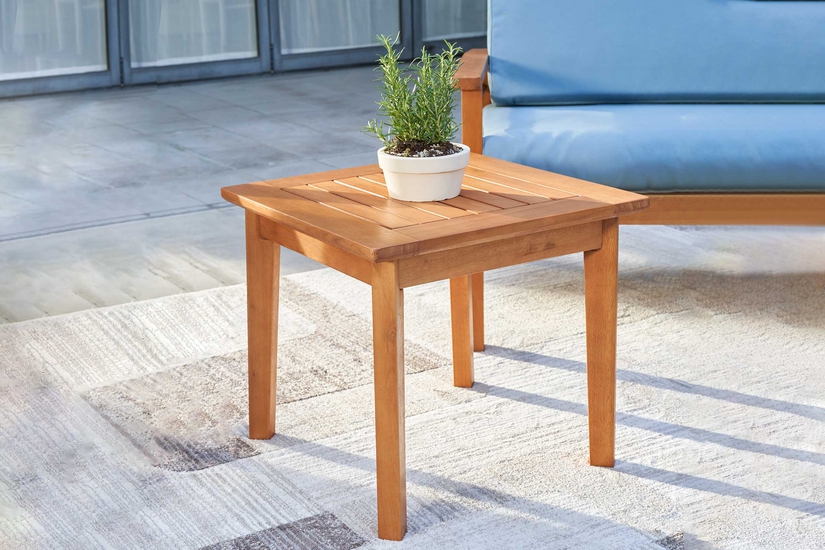 Gloucester Contemporary Patio Wood Side Table - Autonomous.ai