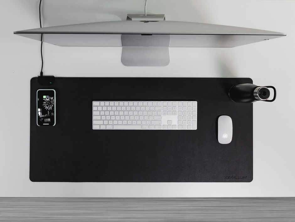 KeySmart Keysmart TaskPad Wireless Charging Desk Pad; Black