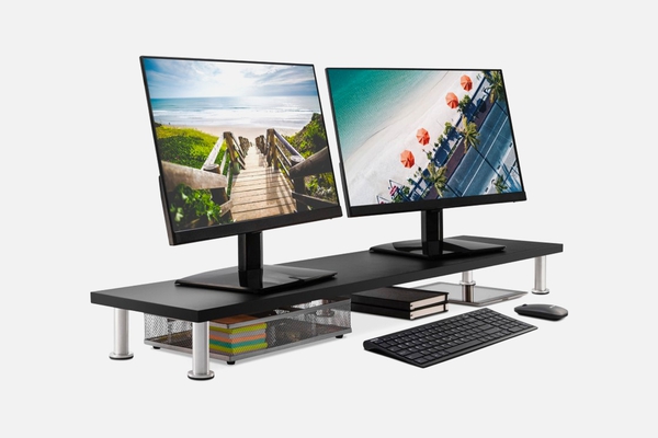 The Office Oasis Dual Computer Monitor Stand