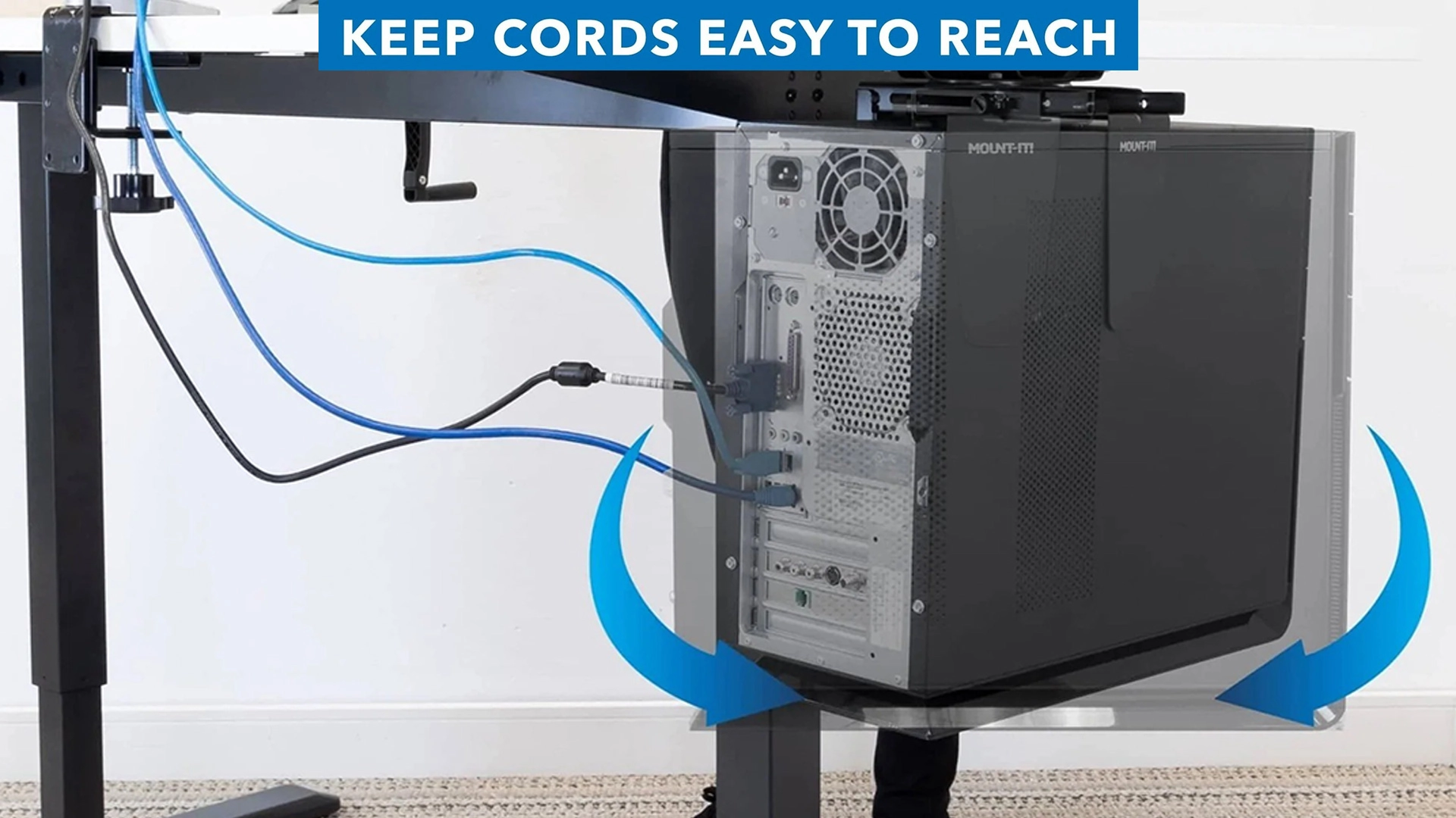 Mount-It! MI-7150 Under Desk CPU Holder