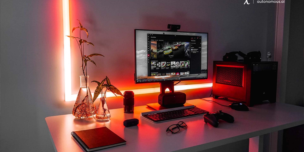 Ultimate Red and Black Themed Gaming Setup Desk Tour