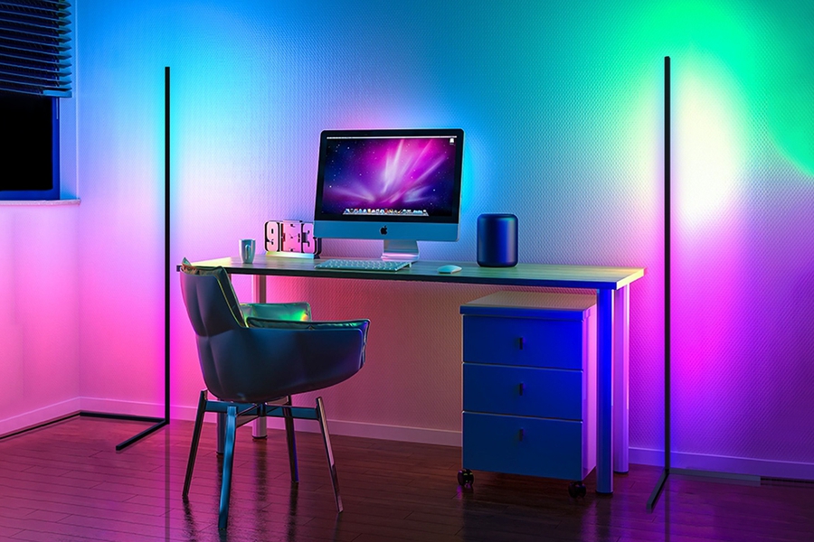 RGB Corner Floor Lamp by Lamp Depot