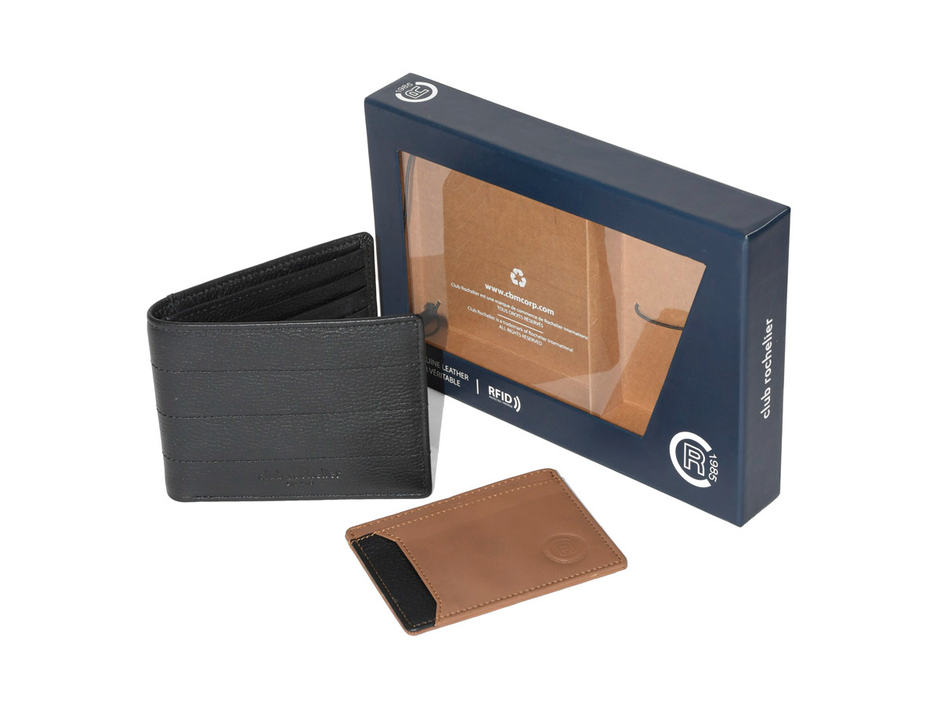 Club Rochelier Men's Billfold with Removable Card Holder