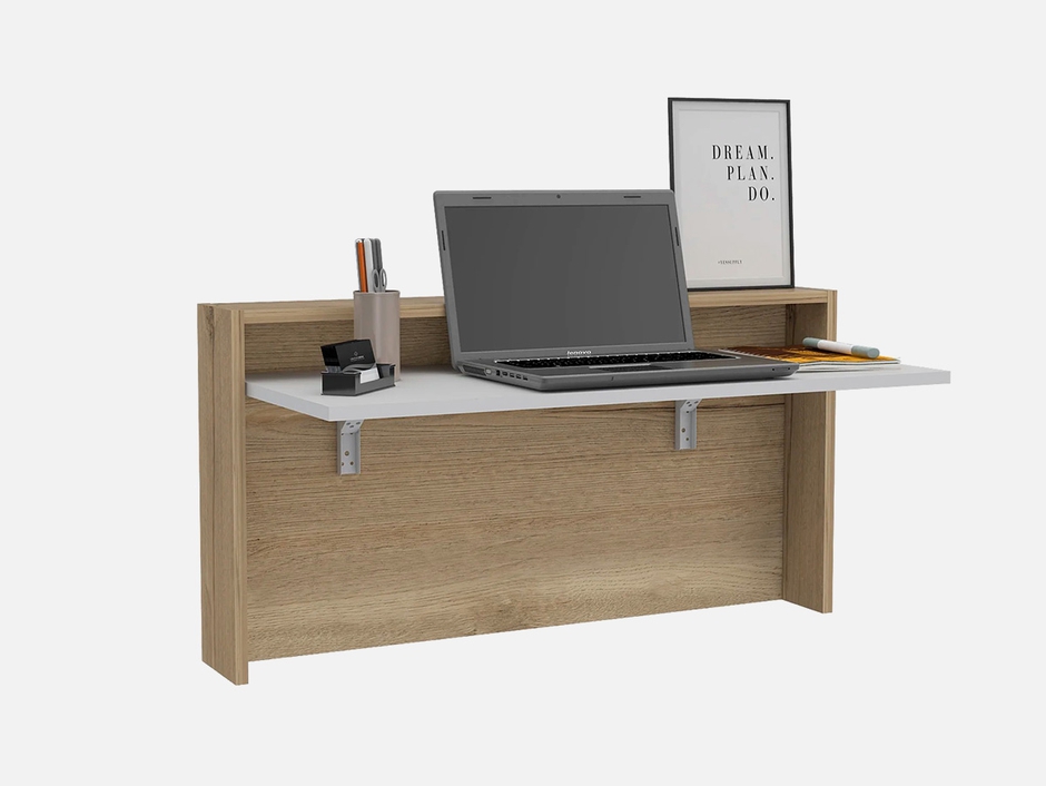 FM FURNITURE Brickell Floating Desk: Foldable Desk