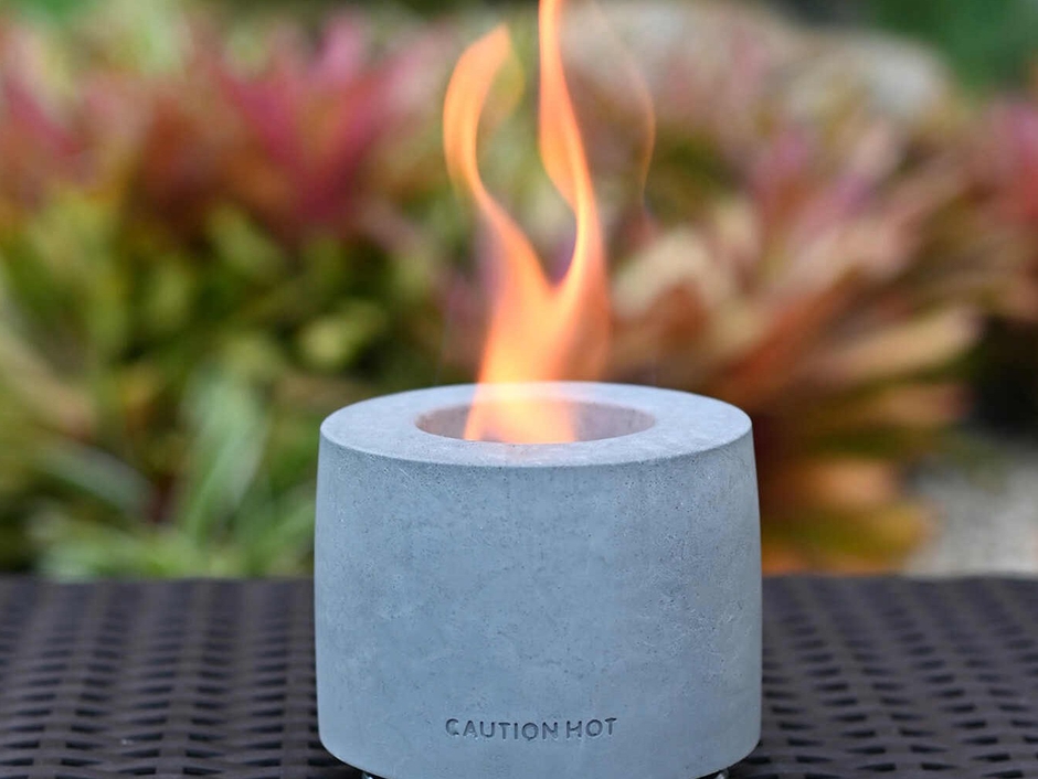 Lamp Depot Outdoor Cylinder Conrete Fire Pit