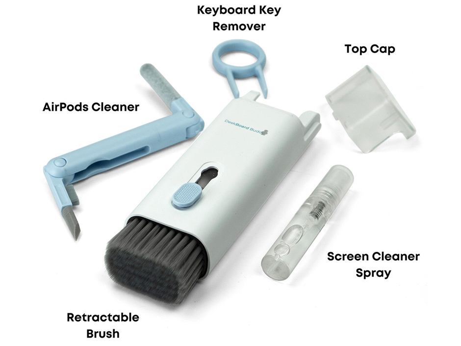 DeskBoard Buddy Keyboard, Screen and Headphone Cleaning Kit: All In One Cleaner