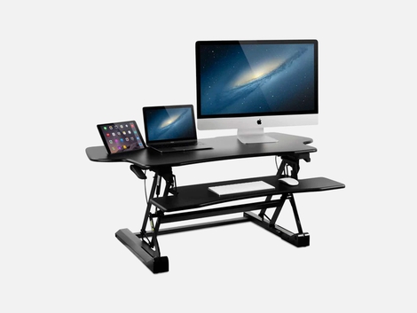Mount-It! Extra Wide Height Adjustable Standing Desk Converter