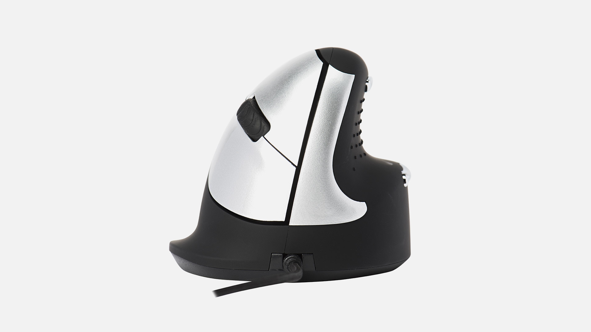 R-Go-Tools USB Wired Vertical Ergonomic Mouse, Black/Silver
