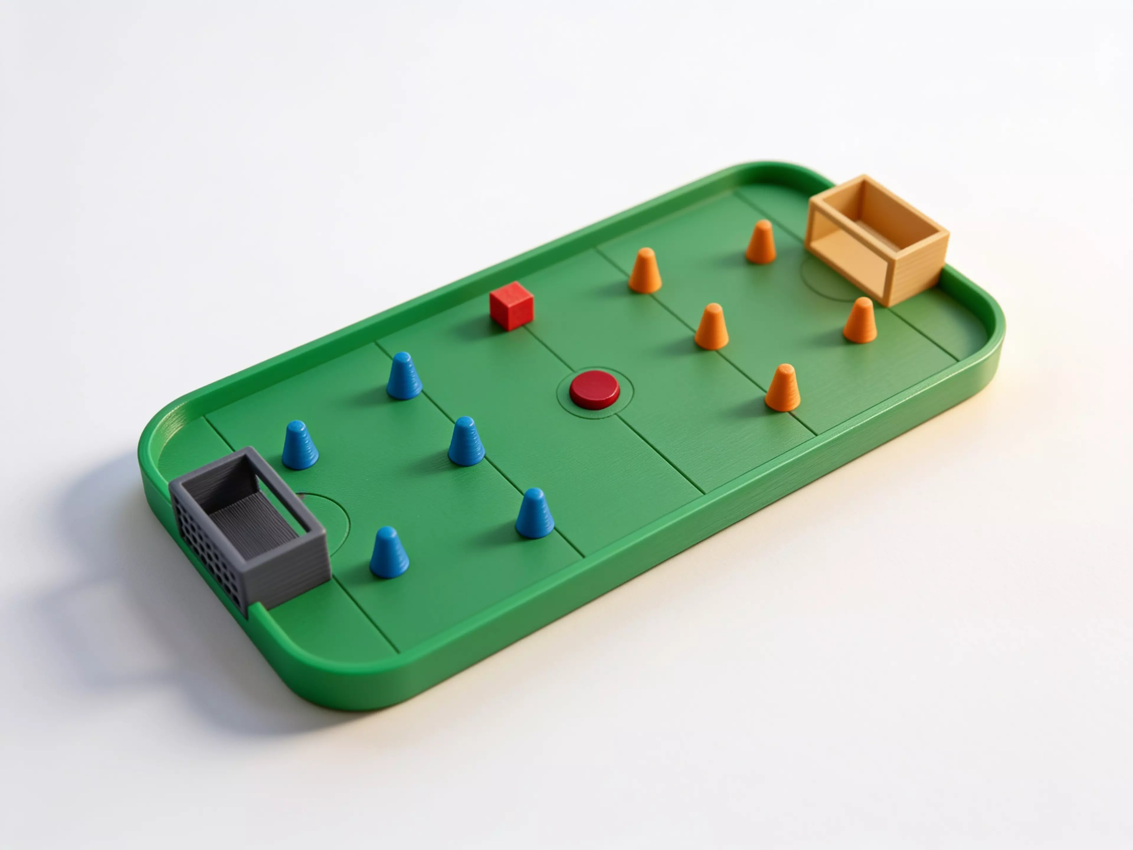 Tabletop Hockey Game Kit: One Laminated-look Rink Board with Integrated Pin Hole
