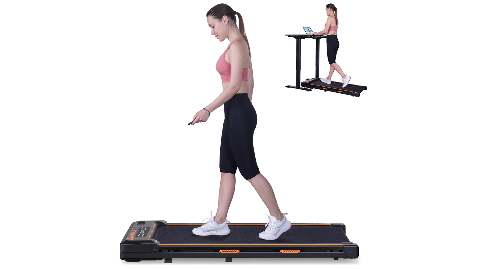 Under Desk Treadmill, 2 in 1 Walking Pad, Portable for Home/Office
