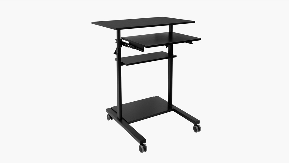 Mount-It! Mobile Standing Desk with Retractable Keyboard by Mount-It! - Autonomous.ai