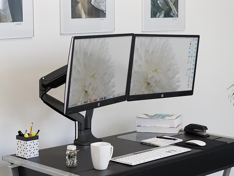 Mount-It! MI-1772B Dual Monitor Mount With Gas Spring Arms