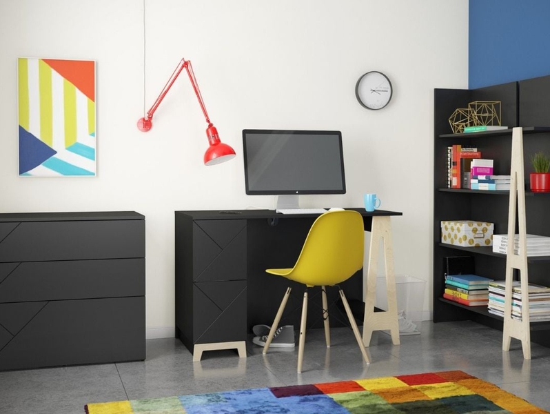 Nexera Nomad Desk + Bookcase + Cabinet