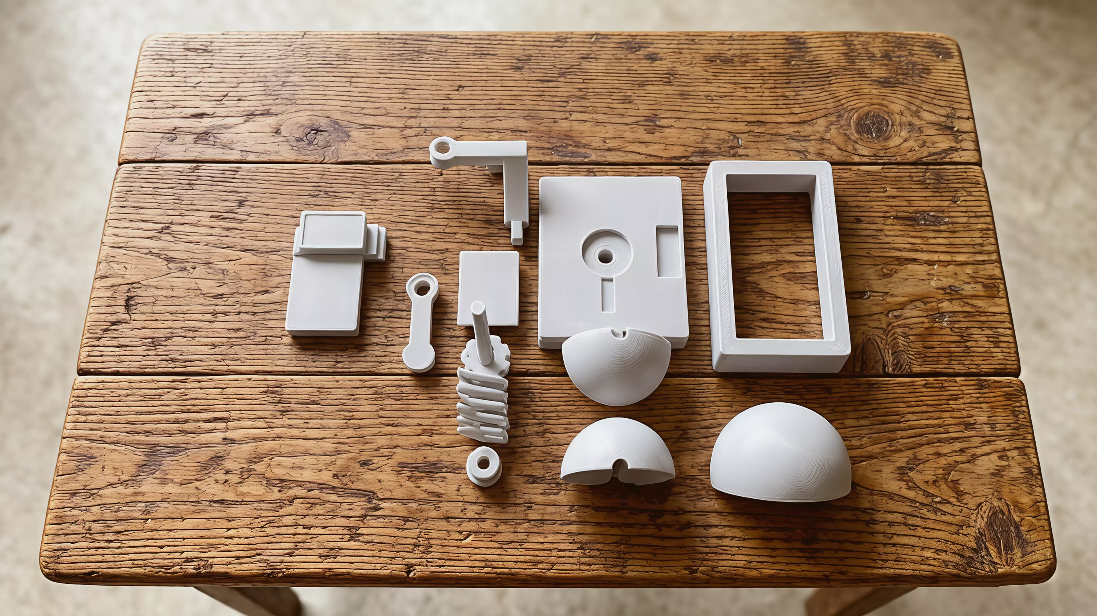 A hand-cranked desk toy designed to display eight lunar phases.