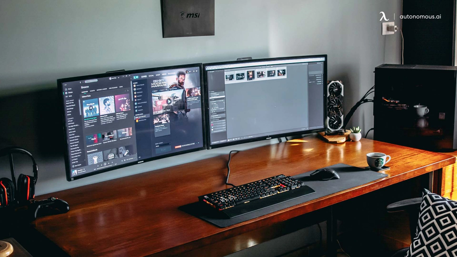 Stunning Home Office Desks for Dual Monitors: 15 Options
