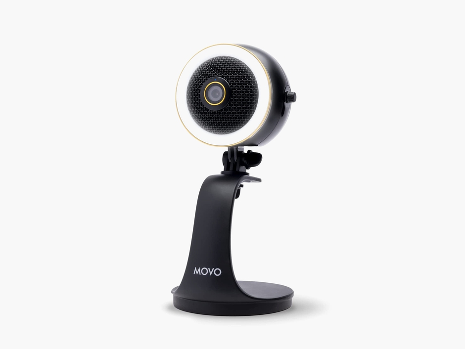 Movo WebMic HD PRO with USB Condenser Microphone & LED Ring Light