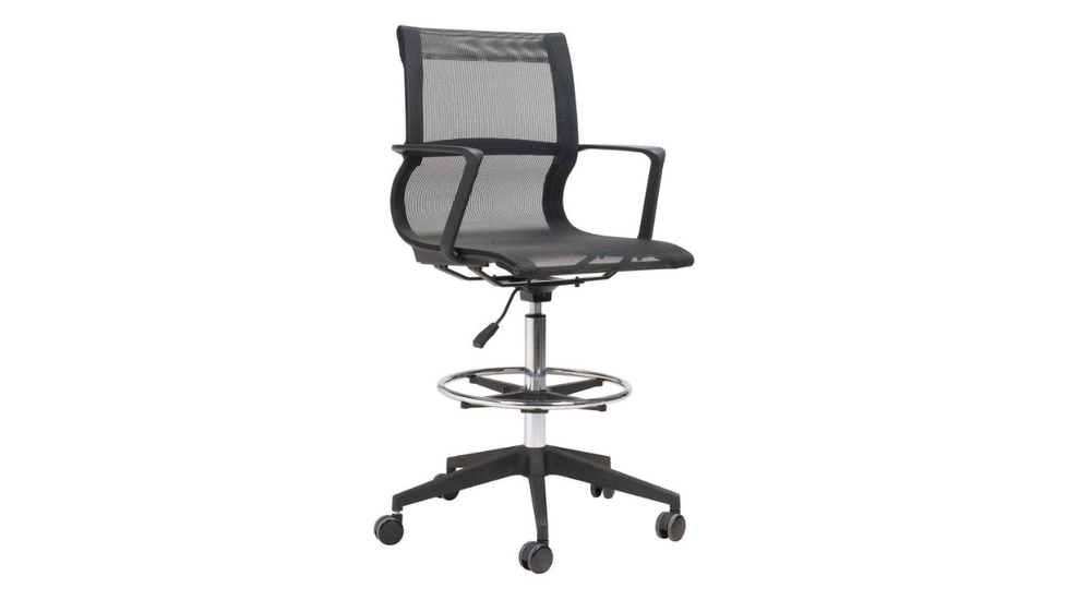 Trio Supply House Stacy Drafter Office Chair Black Mesh - Autonomous.ai