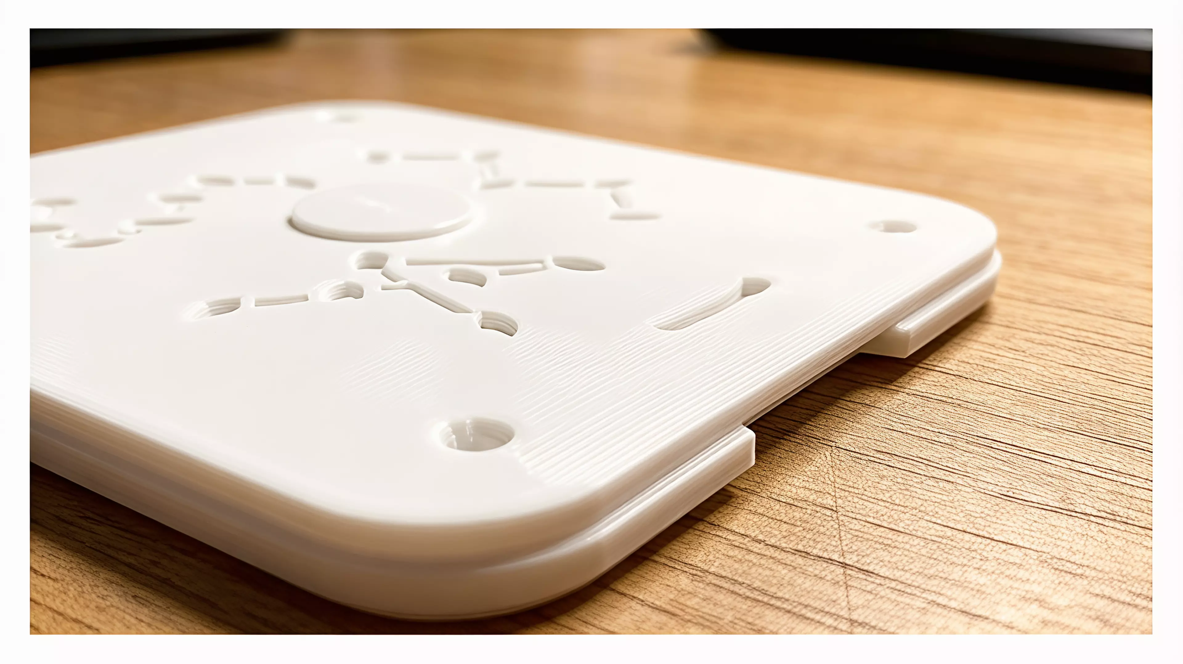 A pocket-sized, three-part ambient-light garden whose single exposed right-edge dial reveals Cassiopeia, Cygnus, and a Little Dipper reading within Ursa Minor at three indexed positions.