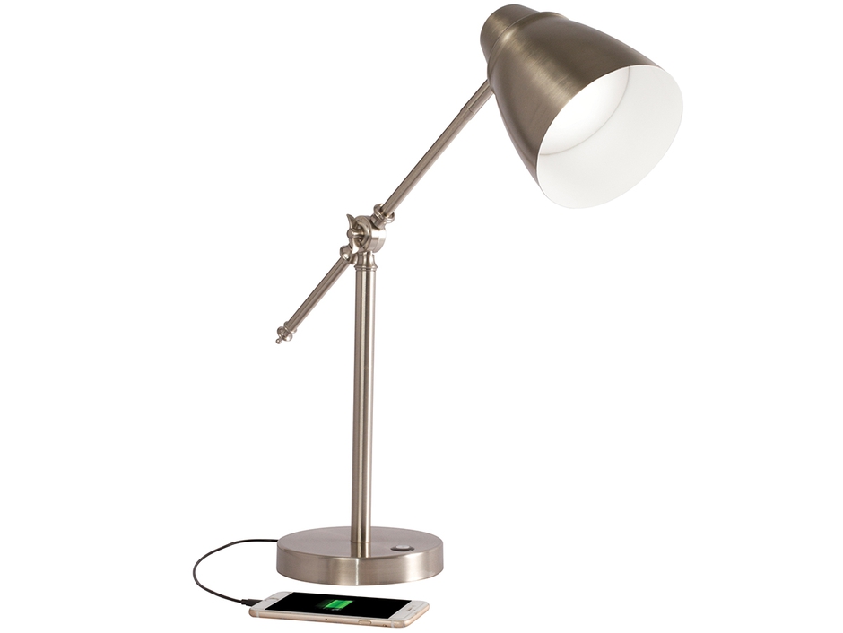 OttLite OttLite Harmonize LED Desk Lamp: USB Port