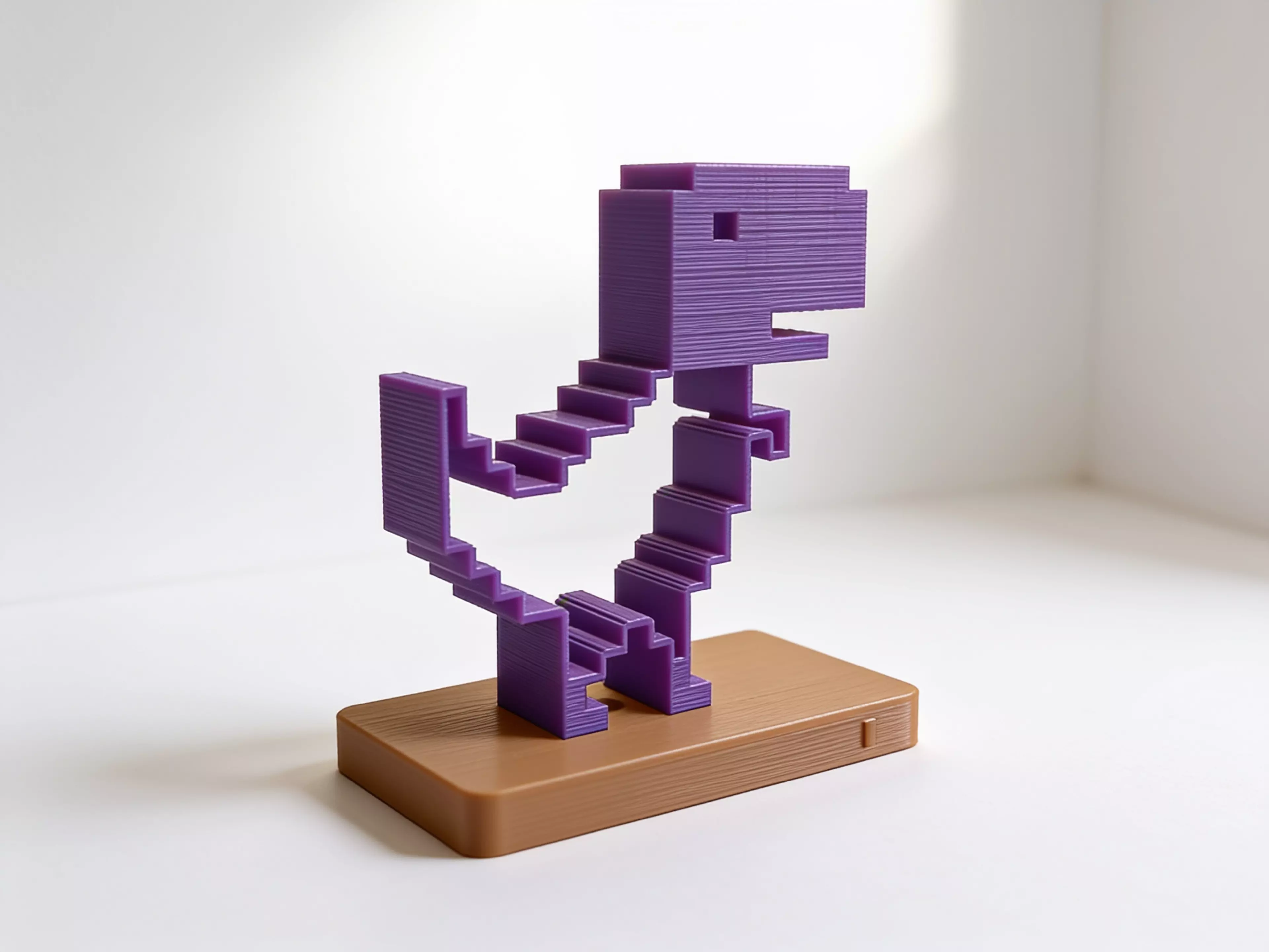 250 Mm Tall Pixel-art T-Rex Night Light: a Hollow