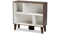 Skyline Decor White And Walnut Brown Finished Wood: 4-shelf Bookcase - Autonomous.ai