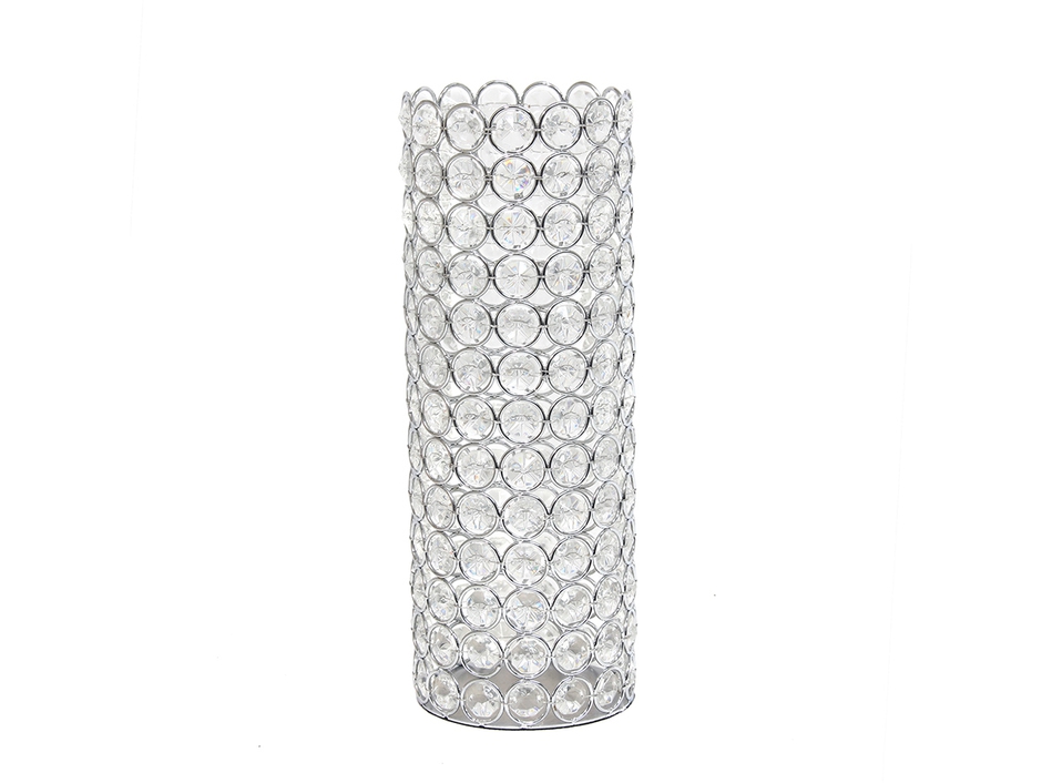 All the Rages Crystal and Chrome 11.25 Inch Decorative Vase