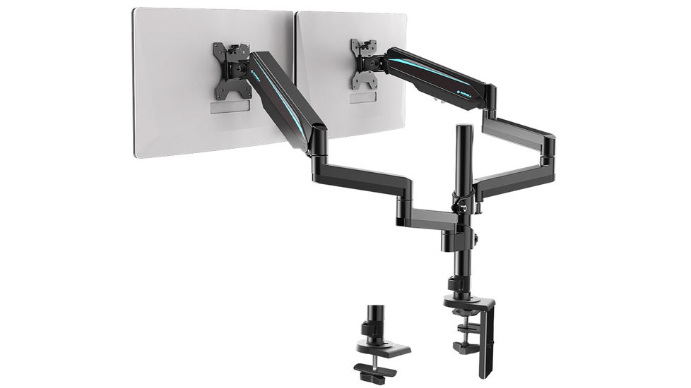 Dual Monitor Mount With Dual Articulating Arms