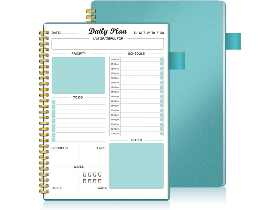 KERDOM Regolden-Book Daily Planner Undated: 160 Pages (7x10")