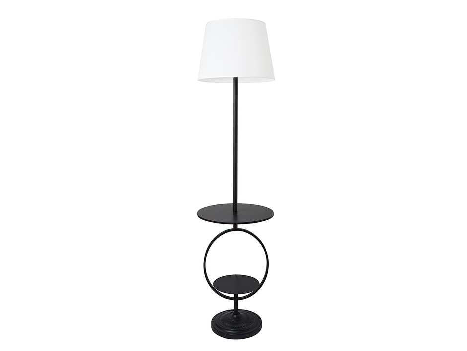 All the Rages Bedside End Table Dual Shelf Decorative Floor Lamp