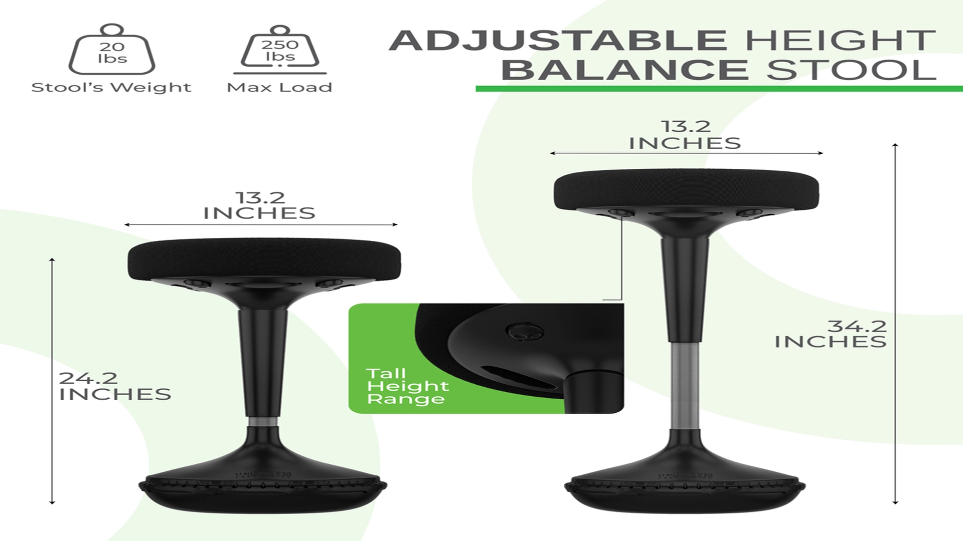 Wobble Stool Standing Desk Stool - tall office chair