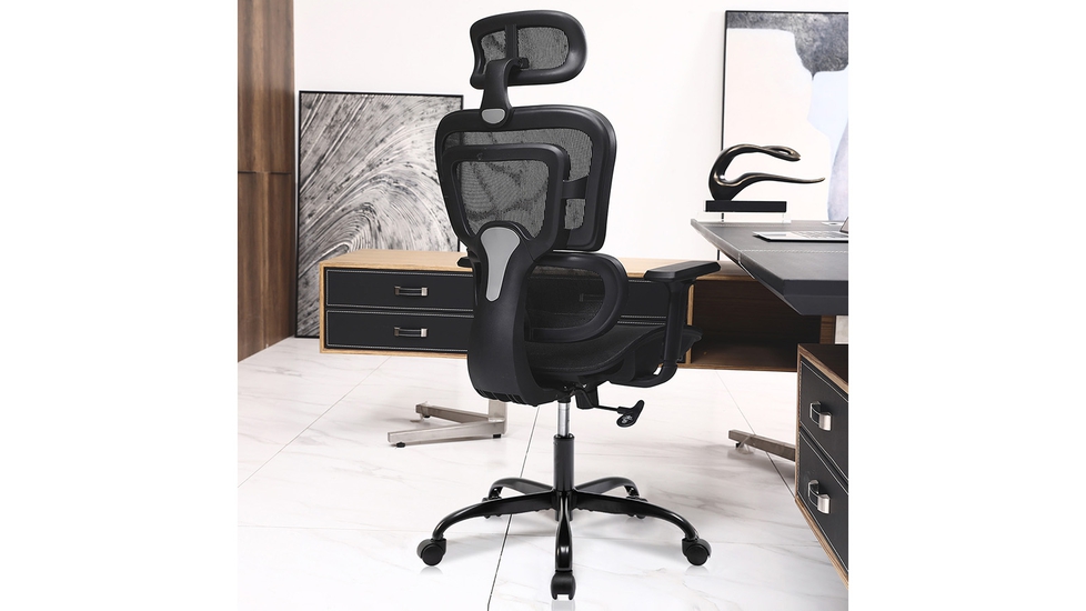 Dropship Ergonomic Office Chair Adjustable Height Computer Chair Breathable  Mesh Home Office Desk Chairs With Wheels Executive Rolling Swivel Chair  With Flip-Up Arms And Lumbar Support For Home/Study/Working to Sell Online  at