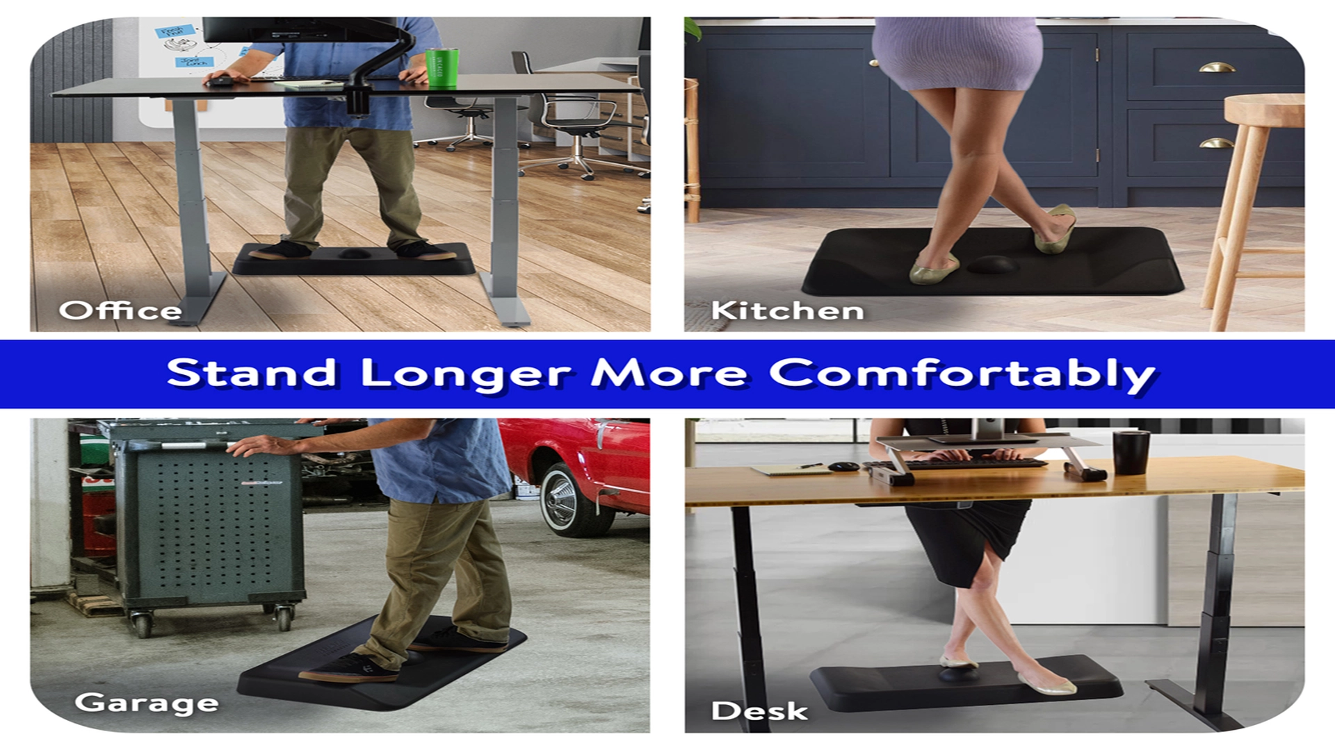 Ergonomic standing desk mat not flat massage ball anti fatigue mat