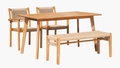 chesapeake-outdoor-natural-wood-dining-set-set-of-table-with-chair-and-2-seater-bench - Autonomous.ai