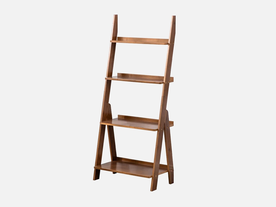 Maydear Ladder Bookshelf (4 tier): Premium Bamboo